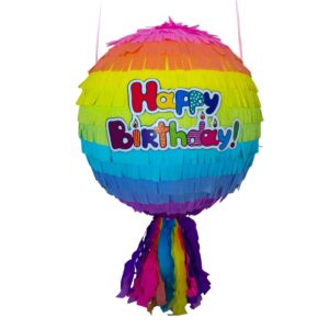Радужный шар "Happy Birthday!"